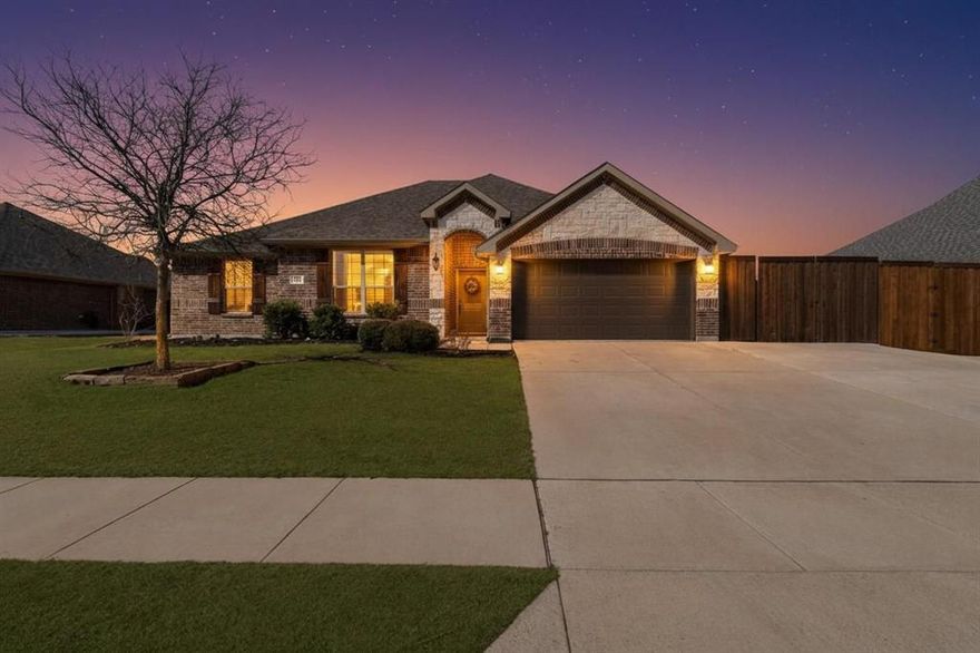 This charming 3-bedroom, 2-bath open-concept home in Crandall offers the perfect blend of comfort and space. The thoughtfully designed layout flows effortlessly from the living area to the kitchen and dining space, making it ideal for both everyday living and entertaining. Natural light fills the home, highlighting the welcoming atmosphere and functional design. Step outside to an oversized backyard lot with plenty of room for outdoor gatherings, gardening, play, or even future additions. All set in a welcoming community with easy access to local amenities. Discover the perfect home in Crandall that meets all your needs today. Both refrigerators, washer and dryer can stay with the home.