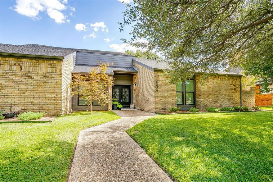 Updated and spacious- 1970’s contemporary home ideally located in the desirable Bent Tree West neighborhood of Dallas and the priceless benefit of being zoned to the highly sought after Plano ISD.  This 3-bedroom, 3-bath residence offers the perfect floor plan for everyday living and entertaining. Unique features include custom ceiling designs that enhance the architecture and the openness. Natural lighting highlights a timeless floor to ceiling fireplace. The primary bath with continuous marble defines clean lines and contemporary elegance. Hard surface flooring and ceiling fans throughout, creating a sleek and cohesive flow from room to room. Recent upgrades include new attic insulation for energy efficiency, an automatic garage door, and a full security system. Richly grained real hardwood floors are timeless, with its blend of style, upgrades and location, it's absolutely a long-term value. The home is aesthetically pleasing and immaculate. Convenient to public or private schools and minutes away from JPMorgan, Toyota, Pepsico and At&T.  Survey done on 5-18-22 shows a total of 3,158 livable square feet! Move-in ready! An extraordinary opportunity to own a home that is functional as it is beautiful and one of a kind.