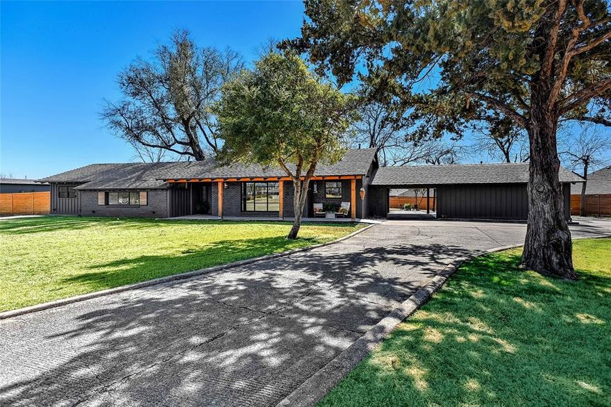Experience this truly, one-of-a-kind, entertainers dream!  An exquisitely renovate mid-century modern ranch estate, where timeless design meets contemporary luxury.  Situated on an expansive 1.2+ acre lot, this exceptional property offers both privacy and sophistication with thoughtfully curated details throughout.  The main residence features 3 spacious bedroom and 3.5 elegantly appointed baths, designed with both comfort and style in mind.  At the heart of the home, the living and dining spaces are artfully divided by a striking double-sided brick and iron fireplace creating a dramatic focal point while preserving an open airy flow ideal for both intimate gatherings and grand entertaining.  Clean architectural lines, expansive windows and carefully selected finishes enhance the home's seamless connection between indoor and outdoor living.  Every element of this renovation has been meticulously executed to honor the homes mid-century roots while delivering modern functionality and upscale design. Complementing the main home (2630 SF) is a private 693 square foot guest residence complete with its own full kitchen and bath-perfect for extended stays, multigenerational living, or a sophisticated office or studio.  Set on over an acre of beautifully usable land, the grounds offer endless possibilities-from resort-style outdoor living to serene, park-like retreat spaces.

This is more than a home-it's a statement property where architecture, space and lifestyle come together effortlessly.

Available upon request is a detailed list of everything the builder touched as well as before and after pictures.
