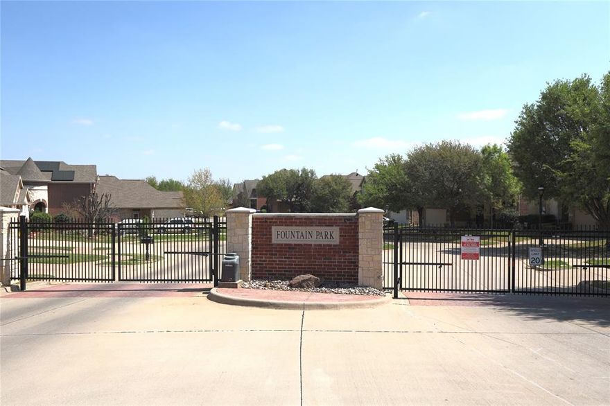 This Euless home is in a gated community moments from DFW Airport with community ponds, walking trails, and parks.  It’s been well cared for and is move in ready.  Inside, you’ve got a spacious family room with a cozy corner fireplace and is open to the kitchen and dining area.  The 2nd  living area is upstairs. The layout is simple and functional with three bedrooms downstairs and one upstairs, plus three full bathrooms. The split floor bedroom arrangement is perfect for a multigenerational family or quests with extra privacy.
The kitchen features an island cooktop, wood cabinets, and Corian countertops, making it a great spot to cook and gather.
Out back, there’s a nice entertaining area with an 8 foot privacy fence, and grassy yard for pets to roam.
Built by Sandlin Homes, this is a comfortable, easy living home in a great location.
Sellers require proof of funds or letter of prequalification with offers.
