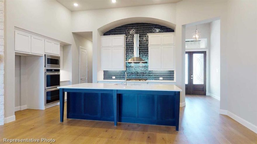 MLS# 20420347 - Built by Highland Homes - Ready Now! ~ Spacious open concept floor plan with high ceilings throughout. Double front door entrance. Great room with amazing livability as well as aesthetic appeal. Dream kitchen with 10' island, double ovens and beautiful cabinetry make entertaining and family gatherings a joy. Primary suite with freestanding tub and a downstairs study perfect for remote school or work make this home a must see.