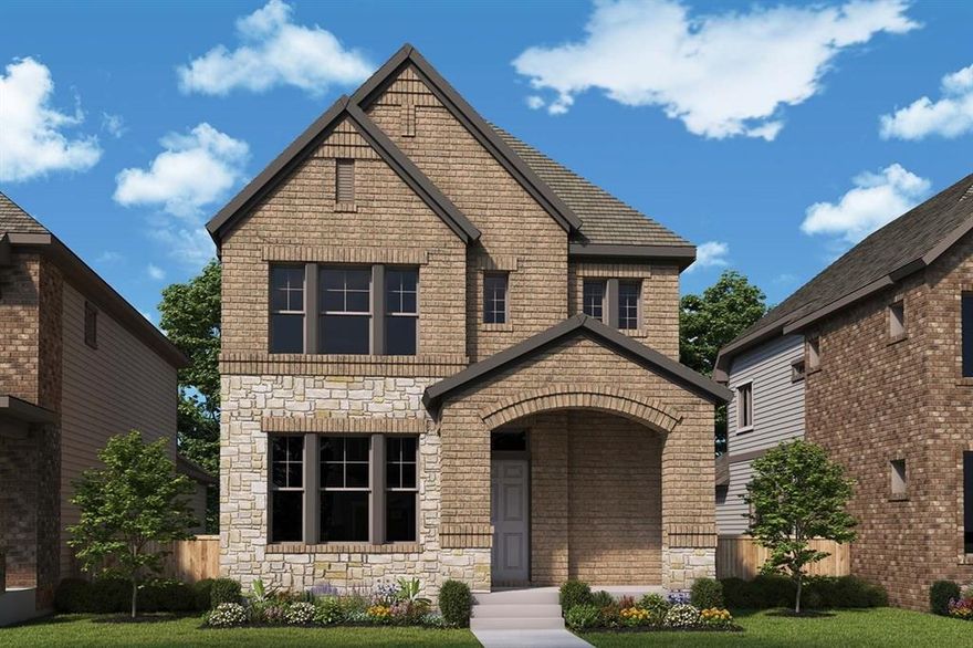 Introducing a New Construction Luxury Home located in the prestigious KARIS Masterplan Community. This magnificent property boasts 8 ft front door, 3 bedrooms, 2 full bathrooms with Powder Bath for guests. An open concept that is perfect for entertaining family and friends. The culinary enthusiast will be delight with this kitchen, featuring quartz counter tops, trash drawer and a impressive island that serves as the heart of the home. Equipped with Builtin appliances, gas cook top, pan drawers , under counter lighting, Pendant lights over the island and dining room Chandler. Elegant luxury laminate wood planking flooring graces the downstairs area, exuding timeless beauty and durability. Relax in your Owners Retreat with a massive Super Shower with double sinks. Enjoy your beautiful mornings evenings on your covered front porch. This home is located walking distances from the Amenity Center, Pickle Courts, Indoor & Outdoor Fitness Center, Monarch Park, walking, biking trails and the New Montessori School.