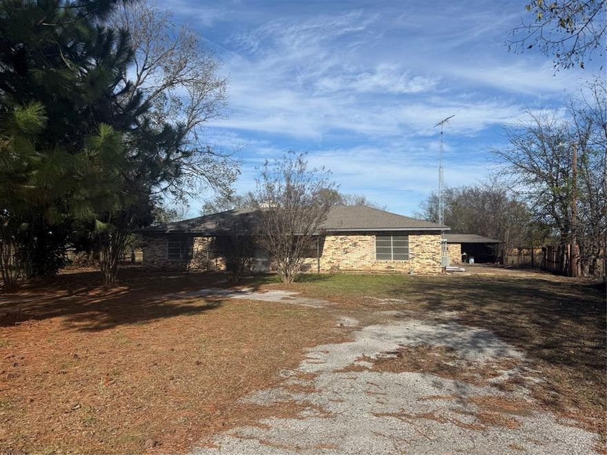 This is a single-story ranch style three bedroom home located on two flat acres. The home is solid brick, including the interior walls. The home has  been updated with new flooring, appliances, and fixtures. There is a storage building and barn on the property. It’s  a clean slate to do any additional updates!