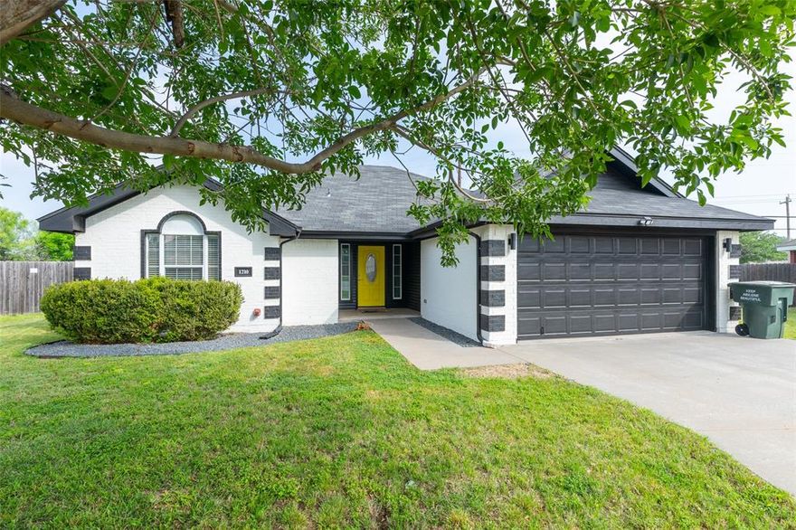 Welcome home to this charming 3-bedroom, 2-bath property located in Wylie Independent School District! Featuring an open floorplan with a desirable split-bedroom design, this home offers both comfort and functionality. The eat-in kitchen is well-positioned for everyday living, featuring a corner sink overlooking the backyard and easy access to the covered back patio—perfect for indoor-outdoor flow and convenient entertaining. The inviting living room is anchored by a stunning floor-to-ceiling brick wood-burning fireplace, creating a warm and cozy focal point. The generously sized primary suite offers plenty of room to unwind, complete with an ensuite bathroom featuring dual sinks, ample storage, and great functionality. Guest bedrooms and the secondary bathroom are also nicely sized, providing comfort for family or visitors. Step outside to enjoy the large covered patio overlooking the backyard, complete with a storage shed for extra storage and convenience. With a functional layout, inviting outdoor space, and location in Wylie ISD, this home is ready for its next owner!