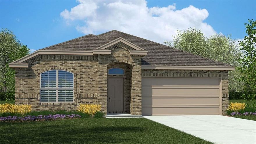 Gorgeous new D.R. Horton home in the Legado community located in Cleburne and Cleburne ISD! The single-story Carlsbad Floorplan, Elevation B, with an estimated Spring completion, offers 4 bedrooms, 2 bathrooms, and a 2-car garage with a thoughtfully designed open-concept layout that blends comfort and functionality. The spacious family room flows seamlessly into the dining area and contemporary kitchen, creating an inviting space ideal for everyday living and entertaining. The well-appointed kitchen features quartz countertops, 36” painted cabinets, stainless steel appliances, a gas range, stainless steel sink, center island, and a walk-in pantry for ample storage. The private primary suite is tucked away at the rear of the home and includes an ensuite bath with dual quartz vanities, a 5-foot oversized shower, and a walk-in closet conveniently located off the bathroom. Three secondary bedrooms and a full bathroom with a quartz vanity top provide flexible space for family members, guests, or a home office. Luxury vinyl plank flooring enhances the main living areas and wet zones for durability and low-maintenance living. Built with energy-efficient construction and equipped with America’s Smart Home Technology. Exterior highlights include a landscape package, full sprinkler system with rain sensor, privacy fencing, and more. Planned community amenities include a future pool, playground, fully equipped amenity center, and scenic walking trails. Situated approximately 59 miles from DFW Airport, Legado offers the perfect balance of peaceful small-town living with convenient access to the Dallas–Cleburne metroplex, along with close proximity to Lake Pat Cleburne, Cleburne State Park, and HWY 67. Don’t miss your opportunity to be part of this exciting new community!
