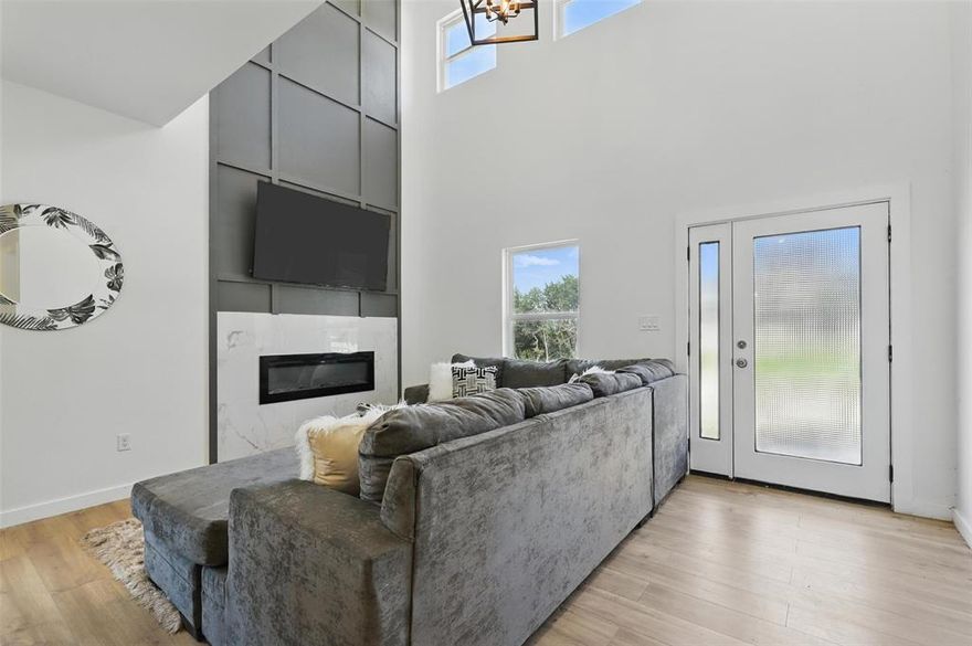 Welcome to this stunning home in the highly sought-after Canyon Creek community on Lake Granbury. Completed in 2024 and move-in ready, this modern masterpiece has never been lived in, and offers 4 spacious bedrooms, and 3 full bathrooms, with one bedroom on the first floor--perfect for an office or guest room. The open-concept living, kitchen, and dining area features soaring ceilings, an abundance of natural light, and stylish contemporary finishes throughout. The kitchen is a chef’s dream with granite countertops, custom cabinetry, stainless steel appliances, plus a huge walk-in pantry, a functional layout ideal for both everyday living and entertaining. Durable vinyl plank flooring runs throughout the home, combining low maintenance with high style. The master suite is on the second floor, and includes an ensuite bathroom with dual vanities, a large walk-in shower, and a generous walk-in closet. Secondary bedrooms offer ample space and flexibility for family, guests, or a home gym. The home sits on a corner lot, providing space for landscaping, outdoor activities, and future personalization. Located just minutes from historic downtown Granbury, this home is also within walking distance to a public dock, park, and boat ramp. Residents of Canyon Creek enjoy access to two private boat ramps on Lake Granbury, a fishing pier, community pool, clubhouse, tennis courts, baseball field, playgrounds, and round-the-clock guarded gate security. Don’t miss your opportunity to own a new home in one of Granbury’s most desirable lakefront communities—schedule your private showing today!