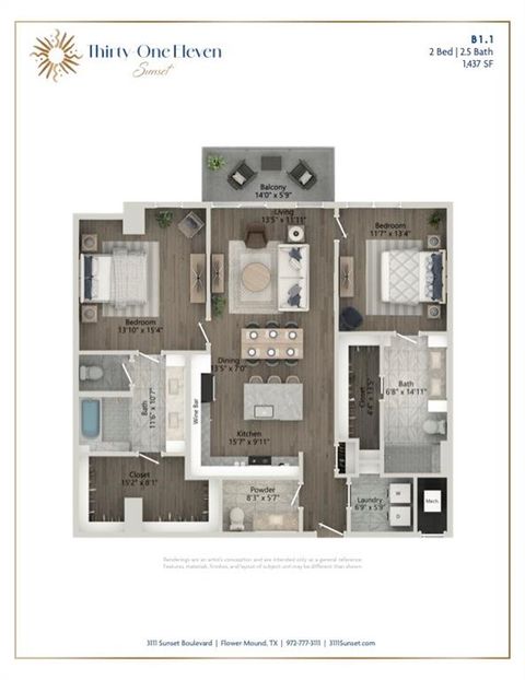 Tiny photo for 3111 Sunset Boulevard #1409, Flower Mound, TX 75022 (MLS # 21071014)