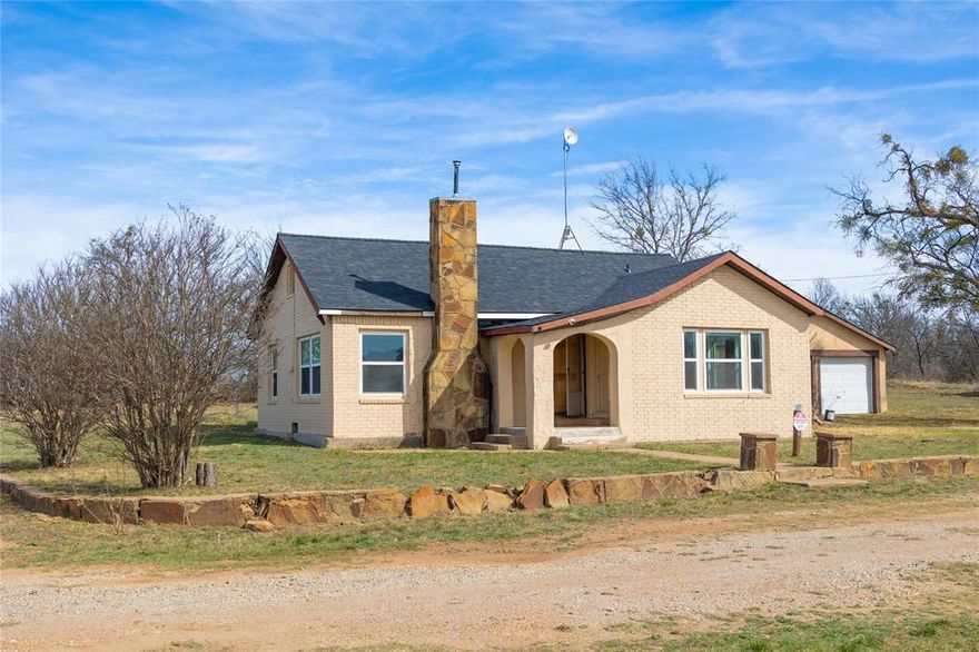 Welcome to 9224 Highway 279 near beautiful Lake Brownwood! Just a short drive from from the lake and 15 minutes to Brownwood, this property has incredible possibilities! Thinking about a weekend getaway or a short term rental for Lake Brownwood guests? This may be just the place you've been waiting for! Many updates over the past few years include replaced roof on home, detached garage, and storage building in 2024, updated and refinished flooring, updated kitchen countertops and appliances, updated paint throughout and on the exterior of the house. Situated on just under 1.5 acres, there is plenty of room for parking vehicles and lake toys. Detached double garage for extra parking or storage, plus a large shed in excellent condition that could be used as a workshop. Conveniently located within walking distance to E-Z Mart for necessities and gas. Call today for a private showing!