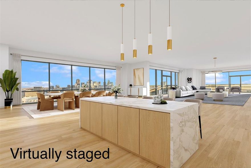 Perched on the top floor of Tower 3, Penthouse 1701 is a rare three story penthouse shell offering approx. 5,126 sq ft and over 2,000 sq ft of outdoor space across five private terraces with breathtaking Downtown Dallas skyline views. Designed as a blank canvas, this residence allows the buyer to create a fully customized luxury home. Centrum Residences features 24 hour concierge, fitness center, gated garage parking, expansive owner deck, landscaped courtyard, and five on site restaurants in the heart of Uptown and Oak Lawn.