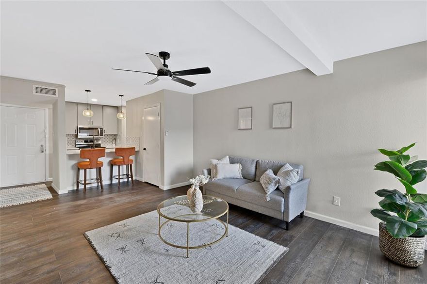 Welcome to this beautifully updated 1-bedroom, 1-bathroom condo that offers the perfect blend of style, comfort, and convenience in a gated community. With a fire place and 2 on site pools you can easily stay warm in the winter and beat the Texas heat the other 11 months. There are 2 on site laundry facilities and also room to have a stackable washer-dryer of your own in the unit. The unit is located short drives to Downtown Fort Worth, AT&T Stadium, Texas Rangers Stadium, Texas Live, Fort Worth’s Convention Center, Fort Worth’s Botanical Gardens, Fort Worth Zoo, and Historical Fort Worth Stockyards. HVAC is only 3 years old and has brand new Ductwork!