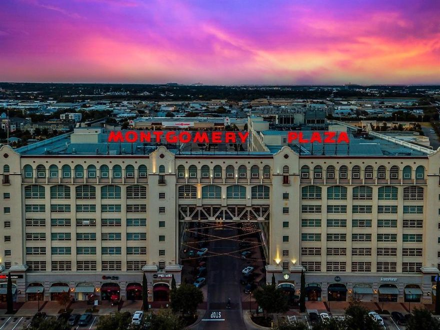 Luxury urban living in this stunning condo situated on the 5th floor of the coveted East Tower. This unit offers breathtaking views overlooking the luxurious pool. Beautiful open floor plan with stained concrete flooring throughout. The condo has received a fresh coat of paint, creating a clean and inviting atmosphere. Natural light pours in through the windows, illuminating the open living areas. The modern kitchen boasts sleek countertops, high-end appliances, and ample storage, ideal for entertaining. The spacious bedrooms provide a peaceful retreat, and the bathrooms are elegantly appointed with modern fixtures. Montgomery Plaza Condos offers an array of amenities. Enjoy the convenience of on-site fitness facilities, concierge service, and secured 2 tandem parking spaces. Indulge in relaxation at the pool area, where the glistening waters provide the perfect backdrop. Live the lifestyle you've always dreamed of in this exceptional residence. Easy access to everything: entertainment, dining, shopping, downtown, arts district, and much more. Come and make this your new home. The unit includes all appliances, including washer and dryer!