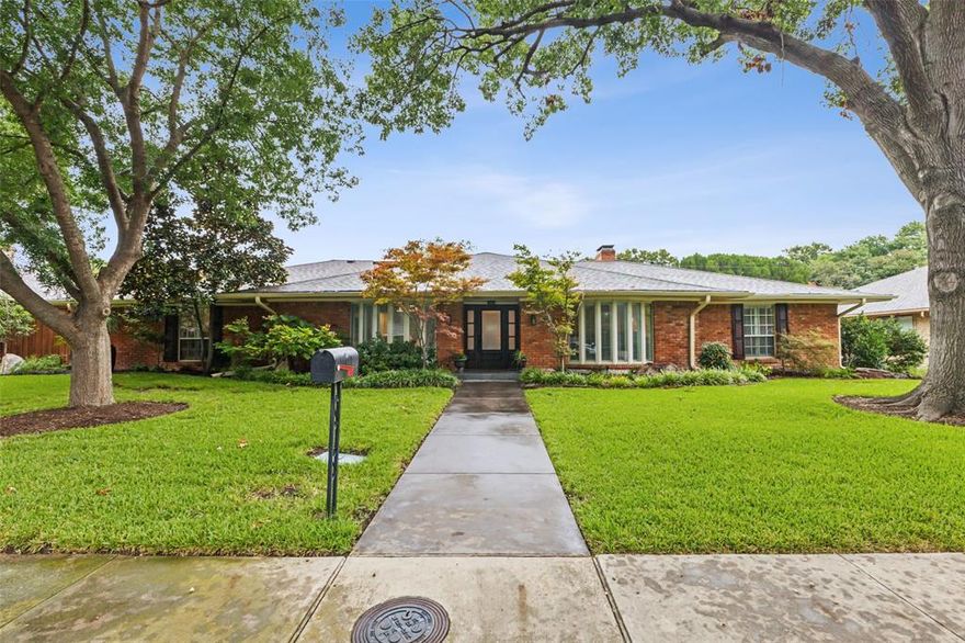 SELLER OFFERING RATE BUYDOWN TO MID 5 PERCENT MORTGAGE RATE - This stunning home in the desirable Northaven Park neighborhood sits on a beautifully landscaped lot in a quiet cul-de-sac w direct access via footbridge to Cox Lane Park & playground near the Northaven Trail. The elegant entry is framed by a formal living & dining room, opening into a spacious family room w vaulted ceiling & gas fireplace. The bright, open kitchen boasts an island, breakfast bar, SS appliances, gas cooktop & skylight, flowing into the breakfast room & family room, all overlooking the back patio. The split floor plan includes a large primary suite w spa-like bath, featuring a garden tub, glass shower, dual vanities, & walk-in closet. Two additional bedrooms share a Jack and Jill bath w a hallway powder room. The other side of the home offers fourth bed w bath, large home office, & full laundry-mudroom. The covered patio overlooks a backyard oasis with a sparkling pool and hot tub.