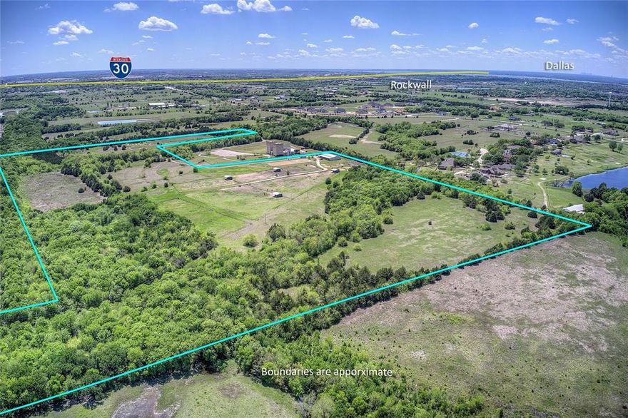 Beautiful Horse property located minutes from I-30.  INCREDIBLE INVESTMENT OPPORTUNITY!  SELLER will also sell 15 ACRES FOR $1,550,000. The land is AG Exempt, features 2 PONDS and is located in very sought after ROCKWALL, TX. If you've ever wanted to have your own little piece of Heaven in the country without being too far out, this is the one for you! Do you want enough land for your entire family to have their own lots to build on, here you go!  Great schools, fabulous shopping, boating on nearby beautiful Lake Ray Hubbard, all within minutes of downtown Dallas. This property also comes with a 2 Bedroom, 2 Bath Bardominium, a 12 Stall Barn, and 4 Loafing Sheds!