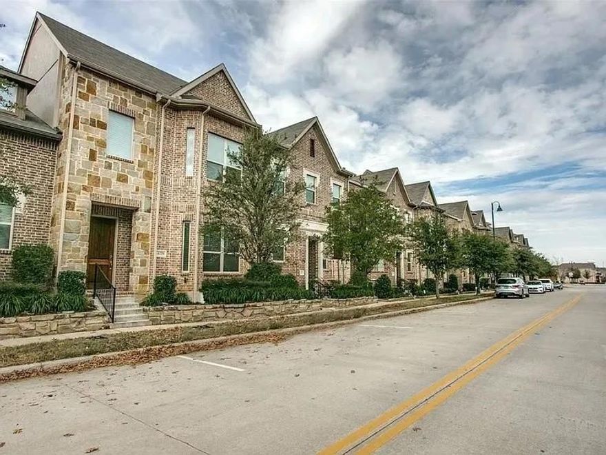 Walk to restaurants and community events in this 3 bedroom, 2.5 bath townhome in the heart of the Flower Mound Riverwalk community! Hand-scraped hardwood floors greet you upon entry to the large family room with custom plantation shutters. Quartz countertops, stainless appliances and a walk-in pantry make the kitchen a chef's delight. Enjoy your morning coffee from your quaint private courtyard. The second story boasts a large owner's suite and primary bathroom with dual sinks, a large, custom walk-in shower and walk-in closet. As you continue down the upstairs hallway, you will find a utility room, two additional bedrooms and an additional full bath. The home provides a two-car garage and ample storage. Don't miss this amazing home in the heart of the Flower Mound community close to great shopping, dining, and Flower Mound schools.