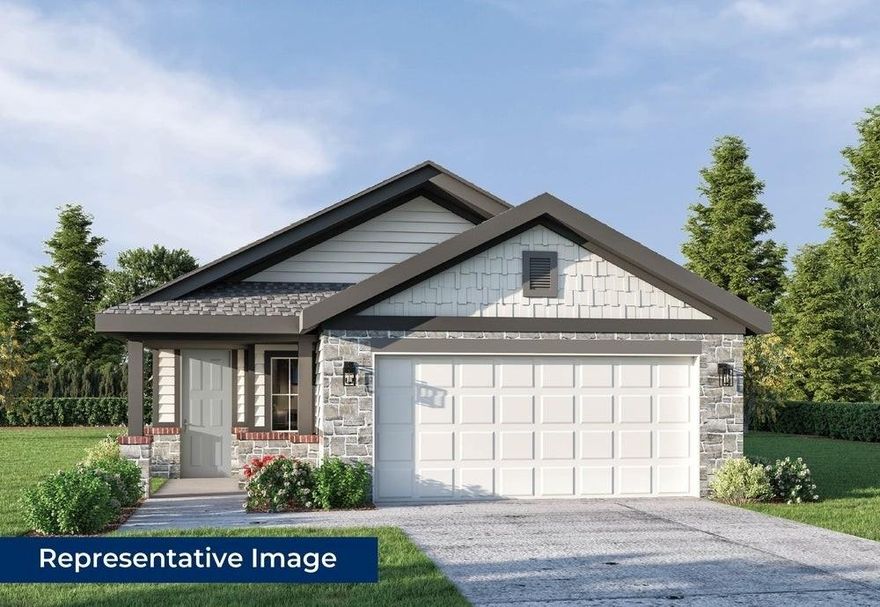 MLS# 20984485 - Built by First Texas Homes - Dec 2025 completion! ~ Located in The Meadows, Denton, TX, this thoughtfully designed home offers 3 bedrooms, 2 bathrooms, and 1766 sq ft of flexible living space that’s built for real life. Whether you're gathering with loved ones or enjoying a quiet moment, this home gives you the space — and comfort — to do both. Inside, you’ll find an appealing front elevation with shaker fiber cement and stacked stone, featuring a unique entry with a large front porch and 8 ft. entry door. The kitchen boasts a gas cooktop, large island workspace, and a corner pantry with ample storage, complemented by an oversized storage area from the garage entry. Vaulted ceilings in the dining, family room, and primary suite enhance natural light and openness, with the primary suite offering a large walk-in closet, designed to make everyday living easier and more enjoyable. With close access to HW 380, just 5 minutes from Denton, offering rural living with easy access to urban amenities, you’ll enjoy the convenience of everything you need—without giving up the peace of coming home. If you’re looking for a home that fits your life, we’d love to show you around. Schedule your private tour today.