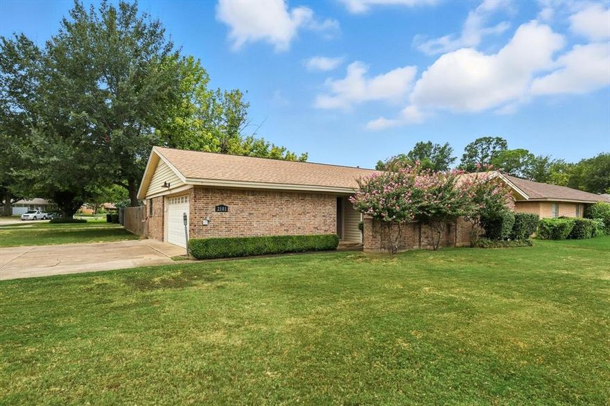 Welcome to this charming 3-bedroom, 2-bath single-family home nestled on a spacious corner lot in a desirable neighborhood. Boasting an oversized driveway and RV or boat pad for ample parking, this property offers both comfort and convenience. NO HOA!
Step inside to find a warm and inviting floor plan perfect for everyday living or entertaining guests. The light-filled living areas flow seamlessly into a functional kitchen and dining space, while the bedrooms offer privacy and comfort for the whole family. Sit under the covered backyard patio while peacefully enjoying a coffee or a weekend BBQ. 
Enjoy the benefits of living just minutes from Lewisville Lake—ideal for boating, fishing, and lakeside recreation—as well as the scenic Lake Park Golf Courses for those who love to hit the greens.
With its prime location, generous lot size, and close proximity to outdoor activities, this home is a rare find and ready for you to make it your own!