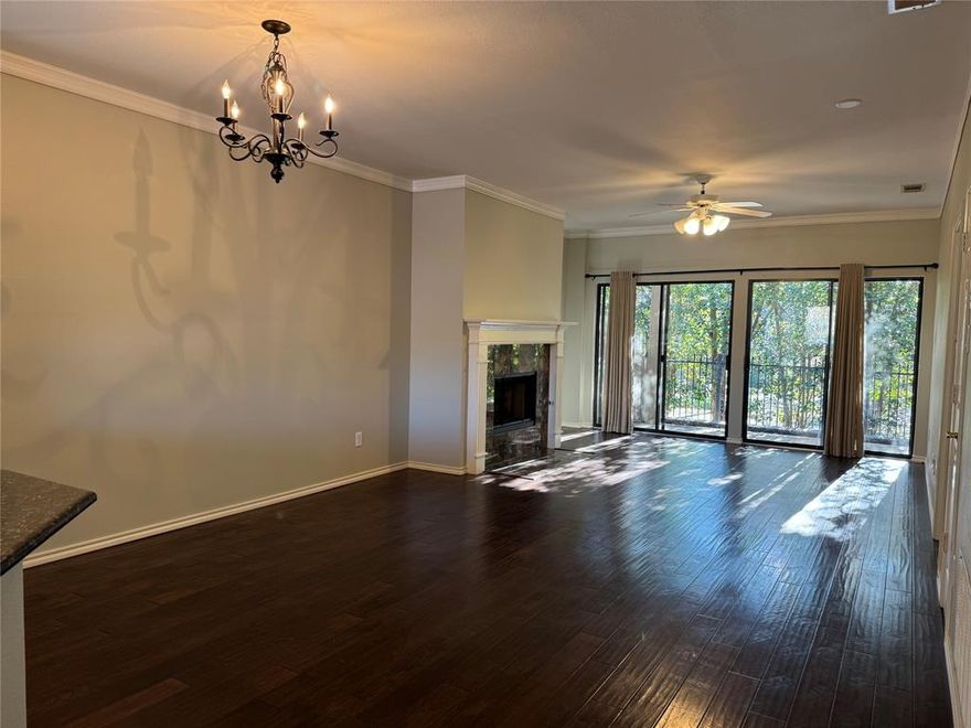 Longing for Peaceful? This Striking Condo is Perfect for You! You Will Immediately Feel at Home. One Level, No Steps, No Stairs. Patio Has Backdrop of Chandlers Landing with Privacy from Towering Greenery. The Kitchen You Dream About - White Cabinets, Granite Counters, Stainless Appliances. You Will Enjoy the Warmth of this Open Living and Dining with Fireplace and Engineered Wood Floors. Even Room for Long Dining Table. Two Bedrooms, Two Baths. Laundry with Full Sized Washer and Dryer. Two Assigned Parking Spaces. One Steps Out Your Door and One Just Across the Parking Lot. This Is a No Smoking and No Pets Home. Phase Four. This Pristine Condo with Resort Lifestyle is Just One Building from the Waterfront. You Can Stroll to The Harbor for Dinner and the Movies. Have Fun at the Many Restaurants Offered. Hilton Hotel at The Harbor Convenient for Visiting Guests. Easy Commute. Excellent Schools. Rockwall is a Quaint Community. You’ll Never Want to Leave!