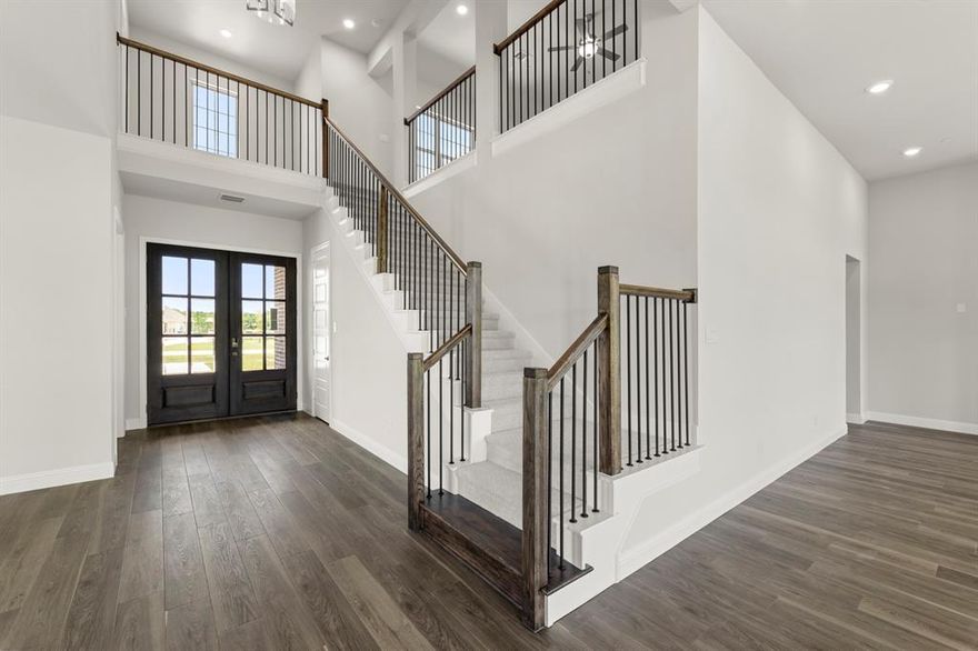 MLS# 21096336 - Built by Kindred Homes - Ready Now! ~ Discover the Manor floor plan, a stunning new home within the highly desired Stoney Creek community. This spacious open floor plan is set on a one-acre corner lot and features 5 bedrooms, 4.5 baths, and a 3-car garage with an extended covered patio—providing ample room for everyone! The open concept living area includes a sliding glass door that seamlessly blends indoor and outdoor living. The master suite boasts a large walk-in closet and a free-standing tub, creating a luxurious retreat. Additionally, the floor plan offers a front study and a formal dining room. Upstairs, you'll find a game room and a media room, perfect for entertainment. The kitchen is designed with a modern flair, featuring a large island, custom extended upper cabinets, and elegant marble countertops. Additional highlights include wood flooring, 5 1,4 inch baseboards, 8-foot interior doors, and stainless steel appliances. You'll fall in love with this smart home—come see why it’s the perfect choice for you!