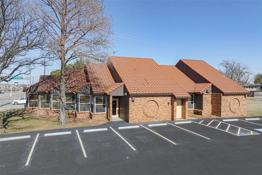 This 3,400 SF office building is located in Sherman’s growing medical corridor and offers excellent access to surrounding healthcare providers and major roadways. Built in 1984, the property is currently set up for a single medical practice but is separately metered for two suites. The building includes 10 exam rooms, multiple plumbed closets, several common areas, and ample storage. A four-zone HVAC system and an external mechanical room allow for convenient servicing. Most of the west suite walls are non-weight bearing for flexible reconfiguration, and the east side features a clear-span attic designed for a potential second floor. The parking lot was repaved in 2024 and provides 23 efficiently laid-out spaces, and there is additional land to the east that was originally planned for expansion. The site is well suited for an owner-occupied medical practice, specialty clinic, or multi-tenant office configuration. The property is surrounded by established healthcare providers and new medical development, making it a strong option for an owner-user or multi-tenant investment.
