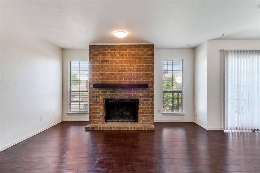 Spacious 2-bedroom, 2-bathroom condo within walking distance of Lake Ray Hubbard! This condo features LVP floors, wood-burning fireplace, full-size washer-dryer connections, fresh paint, new Electrical Panel, AC Unit, and Google Nest Thermostat. The kitchen has been beautifully renovated and features brand new stainless-steel appliances and sink, soft close kitchen cabinetry, ceramic tile backsplash, and butcher block countertops. Refrigerator included. Move-in ready!