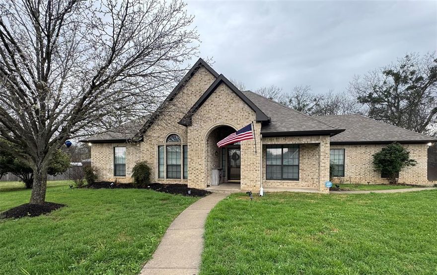 Ask about buyer incentives!!! This home features 4 bedrooms and two bathrooms! 
Welcome to this beautifully updated smart home tucked away on a quiet cul-de-sac in one of Grandview’s most desirable neighborhoods. Thoughtfully positioned on the lot for added privacy, this property offers a rare combination of space, comfort, and modern upgrades.
The oversized owner’s suite provides a relaxing retreat with a spacious bathroom and a stunning rainfall shower, creating a spa-like feel. The home has been completely refreshed with brand new countertops throughout giving a modern look that pairs beautifully with the open and functional layout. The freshly painted walls await your personal touch! The kitchen has ample cabinet space, and a functional layout that flows easily into the main living areas, perfect for both everyday living and entertaining. 
Step outside to enjoy the well-manicured lawn with mature sod and established landscaping, all backing up to a peaceful tree line for added privacy. 
A sidewalk wraps the neighborhood, making it perfect for evening walks, bike rides, or enjoying the quiet surroundings. For added neighborhood beauty there are well maintained street lamps, also boosting safety!  The property features an oversized smart garage with side entry and an impressive six-car driveway, offering abundant parking for guests, gatherings, or extra vehicles. Don't sweat about putting up holiday lights they are already built in for you! 
Located in the highly sought-after Grandview ISD, this home offers the charm and comfort of small-town living while still being just minutes from major roadways for an easy commute to Fort Worth, Dallas, Burleson, and Waco. Enjoy a welcoming community, top-tier schools, and a central location that makes working in surrounding cities convenient while coming home to a quieter pace of life. Owner is a licensed Texas real estate agent.

Buyer to verify all room sizes.