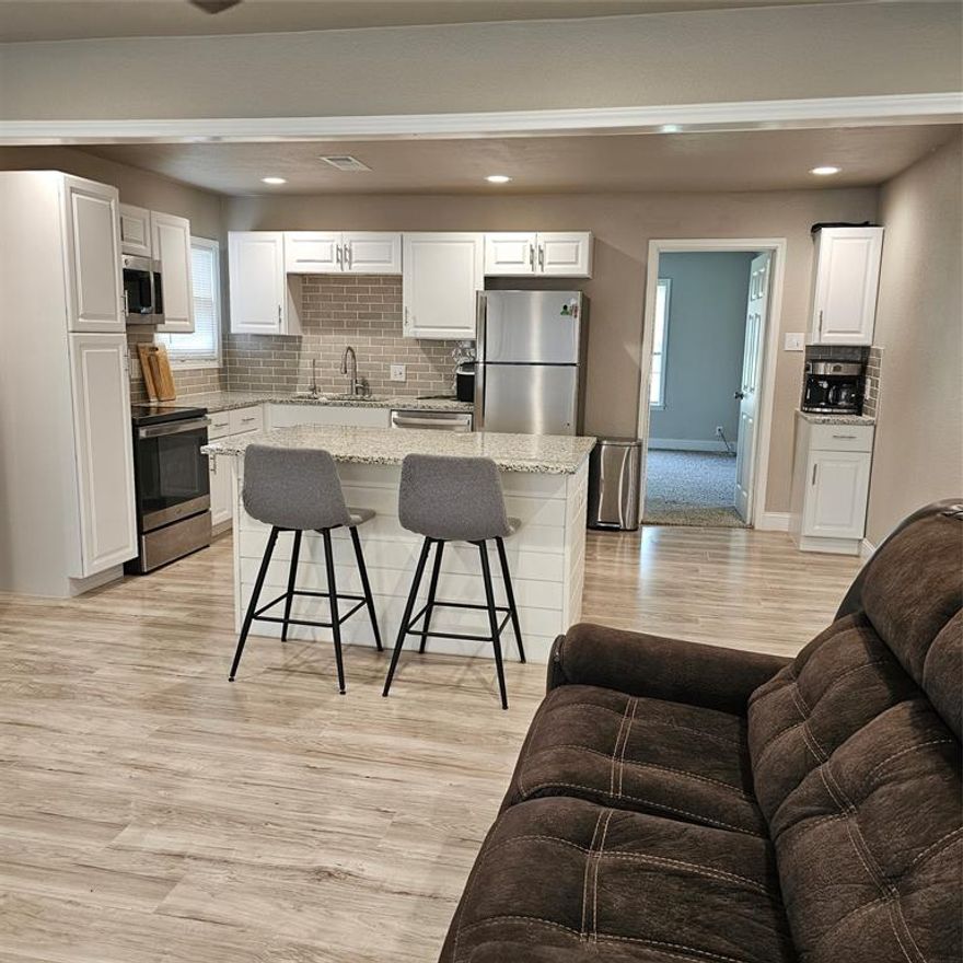 Location, location, location!! If you are looking to be near DFW Airport, Shopping, Dining, And Entertainment
this property is for you. It is Perfect for Commuters and Families Alike. Welcome to your new home!! Home has a beautiful
 layout featuring 3 spacious bedrooms and 2 full bathrooms. The home has an open concept living space and kitchen,
 with a large granite island. This is perfect for everyday living and entertaining. Stainless steel appliances, granite
 counter tops. There is flex room off the kitchen that can be used as an extra bedroom, media room, or 2nd living room.
 You can relax in spacious backyard with room for family gatherings or kids' area to play. Backyard there is a Shed that
 can be used as a workshop since there is electricity and a gas connection. Do not miss this gorgeous home.  ** Buyer and Buyer's Agent to verify all information in the
 listing, which includes measurements, schools, etc.