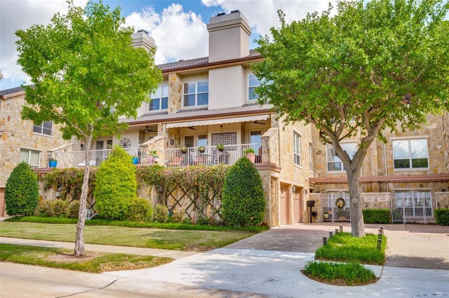 Experience refined, lock-and-leave luxury in the heart of highly sought-after Castle Hills. The owners have thoughtfully reimagined this exceptional residence, featuring a fully remodeled kitchen and designer touches throughout, presenting it like a true model home. The chef’s kitchen is both stunning and functional, featuring a butcher block island, warming drawer, pot filler, secondary sink, walk-in pantry, and abundant custom storage—including convenient pull-out drawers. The open-concept design flows seamlessly into the main living area, creating an ideal setting for both everyday living and elevated entertaining. One of the most compelling aspects of this home is its remarkable flexibility. The first-floor bedroom offers the perfect option for a private executive office or guest suite. Upstairs, the third-level bedroom is currently styled as a media lounge, complete with a cleverly converted closet workspace—ideal for today’s work-from-home needs. The fourth-floor primary suite is a true retreat, featuring its own fireplace, sitting area, and a sense of quiet luxury rarely found in condo living. An elevator services all levels, adding both convenience and sophistication. Step out onto the second-floor balcony to take in stunning lake views—an ideal backdrop for morning coffee or evening relaxation. Located within a premier golf course community, residents enjoy access to a clubhouse, fitness facilities, scenic trails, and a vibrant lifestyle with shops and dining just a short stroll away. As an added benefit, the HOA maintains the exterior, contributing to notably lower homeowner’s insurance costs—an increasingly valuable advantage in today’s market. This is a rare opportunity to experience elevated living in one of the area’s most desirable communities.