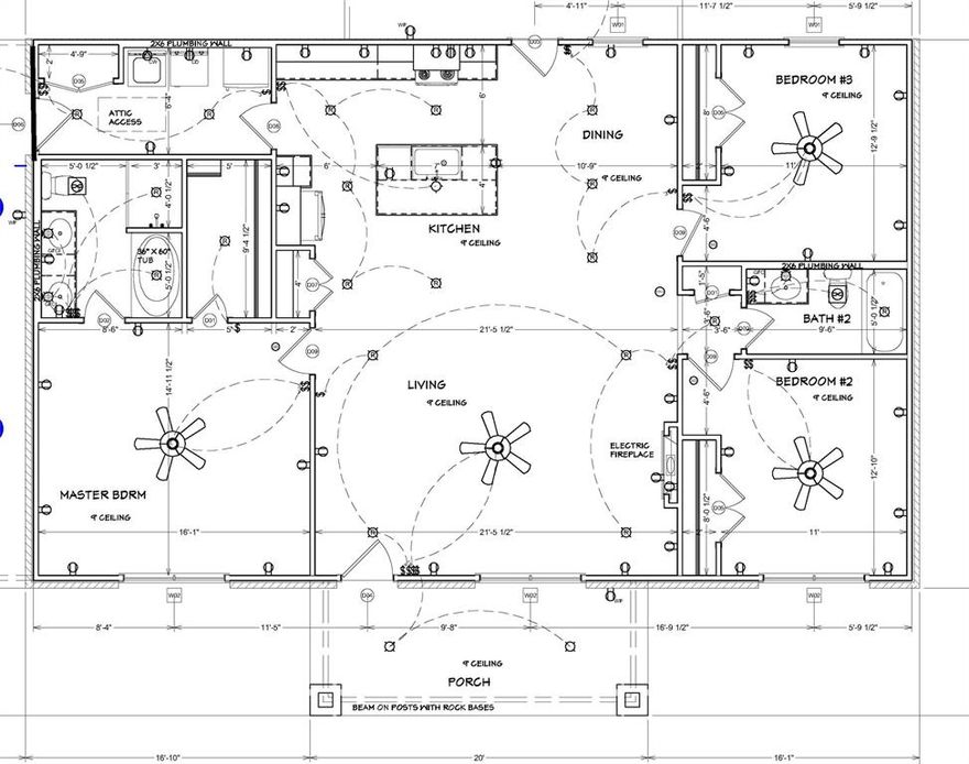 Proposed new construction barndominium style home by Red Oak Custom Builders, Inc. Wonderful open floorplan with 3 Bedrooms & 2 Bathrooms built on a 9ft plate. Builder's plans for the home - Electric FP in living room, kitchen to have painted cabinetry, granite on counters, gorgeous walnut butcher block on island, & SS appliances (range, microwave, dishwasher). Spacious utility room. The primary bedroom ensuite has a tub, separate tiled shower, and 2-sink vanity with granite counters. LVP flooring in main living areas, carpet in bedrooms.  Foam insulation. Class 4 metal roof. Great covered porches, front & back. Metal privacy fence, corner lot. Landscaping to include sod in front & back and two trees, one in front, one in back. Wise camera system with 2 cameras & ring doorbell. Builder warranty.  Builder's finish out plans may change and-or buyer has the opportunity to choose finishes and make some changes at this point, within builder's allowances. Note: All room sizes approximate.