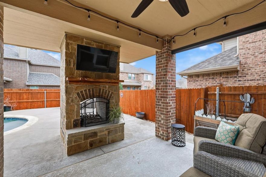 Welcome to this exceptional 4-bedroom, 2.5-bath home in the highly sought-after Willow Creek Crossing community, where thoughtful design, generous space, and standout amenities create the perfect place to call home.

From the moment you step inside, you’ll appreciate the open-concept layout that offers both functionality and flow. The spacious kitchen is truly the heart of the home, featuring abundant cabinetry, expansive counter space, and a large walk-in pantry that provides incredible storage and organization. Whether you're hosting gatherings or enjoying a quiet night in, the kitchen opens seamlessly to the dining and living areas, making everyday living and entertaining effortless.

The living room is warm and inviting, highlighted by a stunning stone fireplace that serves as a beautiful focal point. Natural light fills the space, creating a bright and welcoming atmosphere throughout the main living areas.

The downstairs primary suite offers privacy and comfort, complete with a spacious ensuite bathroom designed for relaxation. Upstairs, you’ll find three additional bedrooms, a full bathroom, a dedicated media room perfect for movie nights, and a versatile game room ideal for entertaining, hobbies, or play. Storage is abundant throughout the home, ensuring everything has its place.

Step outside to your own private backyard oasis. Enjoy the sparkling pool with a soothing water feature, relax under the covered patio, or gather around the outdoor fireplace on cool evenings. The turf yard provides low-maintenance beauty year-round, making this outdoor space as practical as it is impressive.

Additional features include a 3-car garage with overhead storage racks and the added convenience of the washer, dryer, refrigerator, and freezer conveying with the home.

This Willow Creek Crossing property combines comfort, style, and incredible indoor-outdoor living — a true must-see.