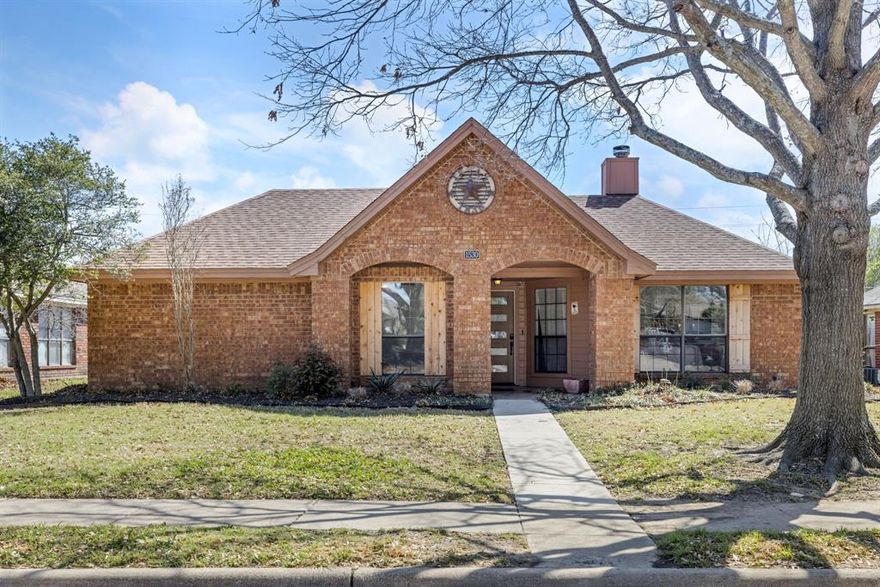 Beautifully updated home blending modern upgrades with unique character throughout. Recent improvements include new fixtures, ceiling fans, door hardware, outlet covers, fresh interior paint, and a striking fiberglass front door. The living area features a custom built-in wine rack with dual wine coolers, creating an ideal space for entertaining. The primary suite offers a fully remodeled bathroom with a frosted glass barn door, double vanity with barn-style pedestals, and a walk-in shower featuring a polished rock ledge accent and three independently controlled shower heads. The bedroom includes a rare original 1970s “moon lamp” with color-changing lighting, adding a distinctive touch of ambiance. The secondary bathroom showcases a waterfall glass sink, custom wood and blue urethane countertop, and wave-style tile surrounding the tub. Additional highlights include designer trim tile, a rainfall shower head with wand, and antimicrobial herringbone vinyl flooring.
Ideally located just four homes from a large park and Alvis C. Story Elementary, and adjacent to a higher-end neighborhood, offering both convenience and long-term value.