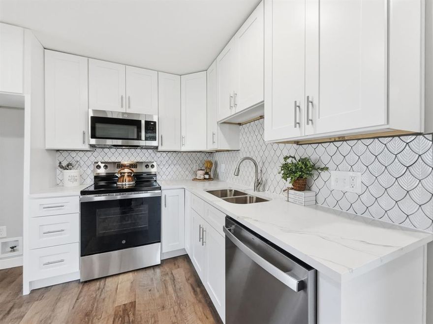 Completely remodeled and truly move-in ready, 104 Clark Street is the kind of home that lets you settle in and start enjoying life from day one. Located directly across from Godwin Park, this beautifully updated 2-bedroom, 2-bath home combines fresh, modern finishes with a warm, welcoming feel—inside and out. Pull into the new concrete parking pad and follow the sidewalk to the covered front porch, where mornings feel slower and evenings feel just right. Step inside to a bright, inviting space with all-new paint and durable laminate flooring throughout, creating a clean, cohesive look in every room. The kitchen is light and welcoming with brand-new appliances and modern finishes, opening naturally into the living area so it’s easy to gather with family and friends. Both bathrooms have been completely updated, offering comfortable, spa-like spaces to start and end your day. Every inch of this home has been updated. New HVAC, roof, siding, electrical, plumbing, flooring, appliances, and concrete work mean there is nothing left to do—just move in and enjoy. Out back, the large backyard shaded by mature pecan trees offers a peaceful place to relax, play, or host weekend get-togethers. Add in the convenience of being within walking distance to the Whitesboro Public Swimming Pool and Community Center, and you have a location that truly enhances everyday living. 104 Clark Street isn’t just move-in ready—it’s ready for making memories.