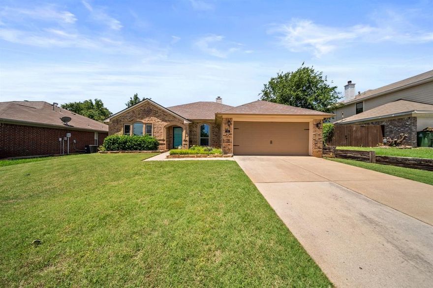 What a deal! Nestled in a quiet neighborhood, this charming 3-bedroom, 2-bath home with POOL is move in ready! Enjoy the versatility of two living spaces plus a home office; making working from home a breeze. Desirable split bedroom layout. Primary retreat with renovated bath with Texas sized shower. Outside, indulge in your private oasis featuring a sparkling pool, ideal for unwinding after a long day. The covered pergola offers a shaded haven for outdoor gatherings, with projector and screen, perfect for relaxing and entertaining.  Roof and windows in the home are only 5 years old. Don't miss this one!