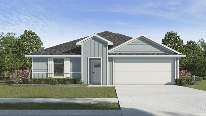 Lovely farmhouse style BRAND NEW 4 2 2 single story located on a corner homesite in Waverly Estates.
Beautiful kitchen with island overlooking the family room and laminate wood flooring throughout main areas of the home. Community amenities include pool,playground and fishing pond.   Estimated completion of April!
Come see this home, it won't last long!
