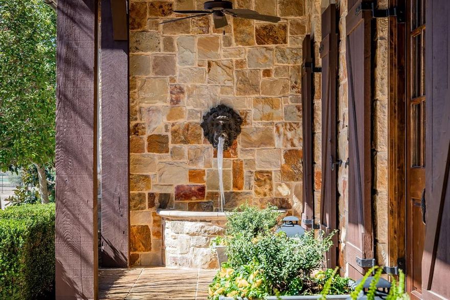 Elegant 4 bedroom, 4.5 bath , 3 car attached garage in a stunning custom built home featuring a gorgeous private backyard , 2 back patios  a upstairs patio and a gorgeous pool and spa. The two level home , with the primary suite and guest suite on level one. , nestled on a a beautiful tree lined quiet street steps away from a walking trail and TPC Craig Ranch Golf Club. The 4786 square feet home has tons of upgrades, lots of storage, hardwood floors , a spiral staircase , high ceilings. three fireplaces and French doors throughout that lead to outside patios. Upstairs are two bedrooms with ensuite bathrooms, a media room and a game room.  The Kitchen is a chef 's dream with a Wolf commercial range and double ovens , Sub Zero built in refrigerator, wine cooler , 2 islands with marble countertops , and many custom cabinets. The kitchen overlooks a large living are and fabulous backyard perfect for entertaining.