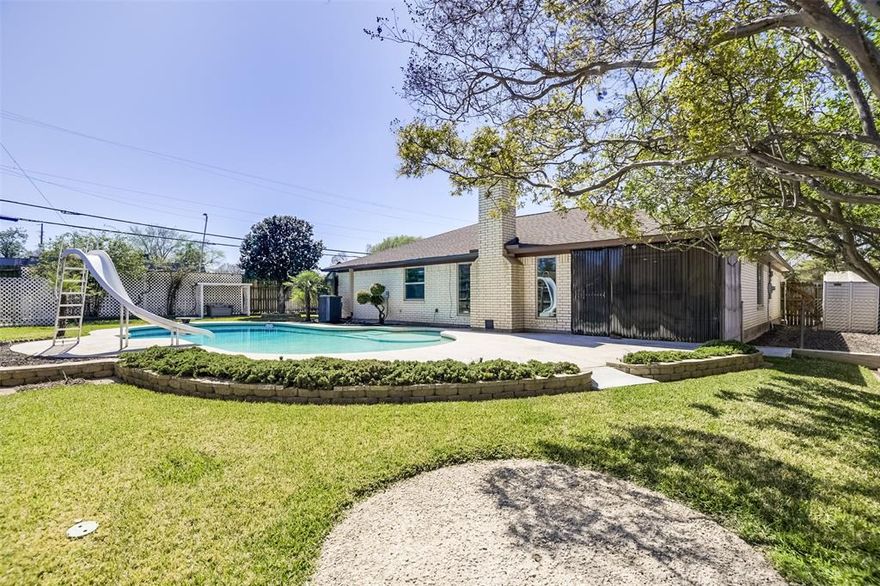 Open House Saturday April 4th 2-4pm. Experience a stunning showcase of style and exceptional care.  This truly remarkable 3 bedroom 2 bath Arlington home is in absolute move-in condition.  You won’t want to miss the impressive sizable corner location graced with a sweeping verdant lawn. Delightful and inviting great room showcases a beautifully refaced woodburning fireplace to be enjoyed from the oversized dining area and recently updated kitchen, completing a wonderful open space perfect for everyday living and entertaining alike.  Ooh-la-la!  Start checking these off your list, all updated in the two years: fresh paint, all countertops, vinyl plank flooring, primary bath, kitchen back splash, appliances, hardware, blinds … and more.  Beautifully proportioned primary suite offers exceptional space and versatility, easily accommodating both a comfortable sitting area perfect for unwinding at the end of the day or a quiet home office for privacy.  Bring the party outside and enjoy the sparkling pool complemented by entertaining and relaxing spaces.  Your resident gardener will swoon over the charming hothouse, home to thriving lemon, lime, orange, avocado and pear trees- fresh flavors right at your fingertips.  There are also backyard date palms and grapevines.  Plus, don’t miss the additional parking space for a car, boat or RV.  You must come see this one for yourself!