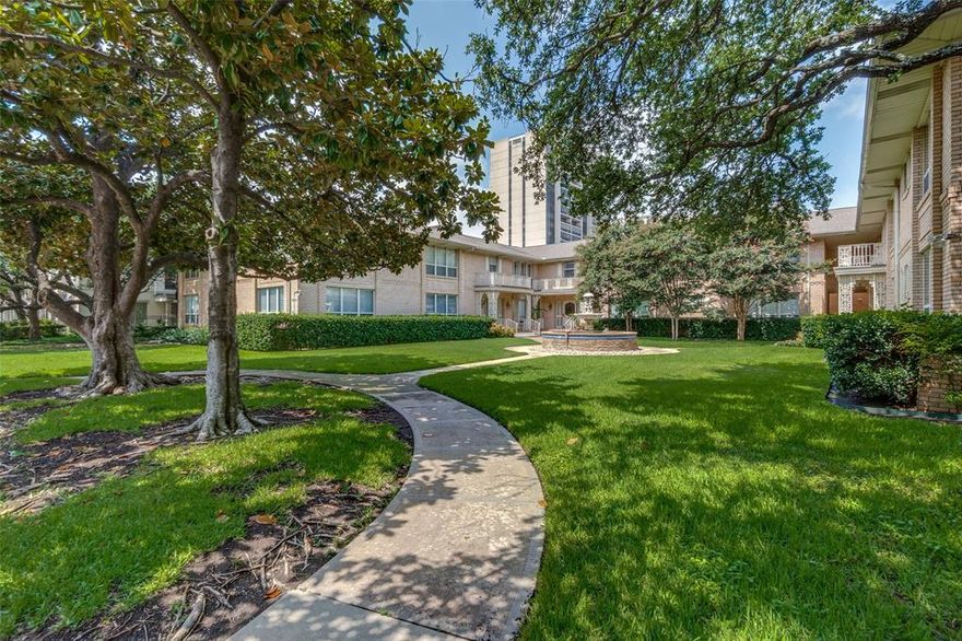 Spacious 2-bed, 2-bath condo in desirable Park Fontaine! Second-floor unit offers open layout, updated flooring, fresh paint, stylish lighting. Kitchen includes electric range, microwave, dishwasher, and refrigerator. HOA covers exterior maintenance, and access to community pool. Reserved carport. Prime Preston Hollow location near Preston Center, shopping, and dining. Move-in ready!