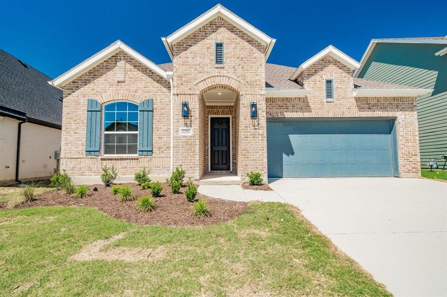 This stunning new construction home featuring 4 bedrooms and 3 bathrooms, along with a spacious 3-car tandem garage. Step inside to discover a beautifully appointed interior with brand new appliances included, such as washer, dryer, refrigerator, and blinds for added convenience. Additionally, you'll find an Eero Wifi Extender and Ring video camera bell, enhancing both security and smart home capabilities. Indulge in the ultimate relaxation with the exquisite Super Shower in the master bathroom, complemented by floor-to-ceiling tiles in all three bathrooms. Enjoy the airy ambiance created by 12-foot ceilings in the family, kitchen, and dining areas, while the cathedral ceiling in the owner's retreat adds a touch of grandeur. For those who appreciate a quiet workspace, French doors lead to a private study, perfect for productivity or moments of solitude. Cable, internet and HOA paid by land lord. Amenities include resort style pools, basketball courts, venue areas and much more!