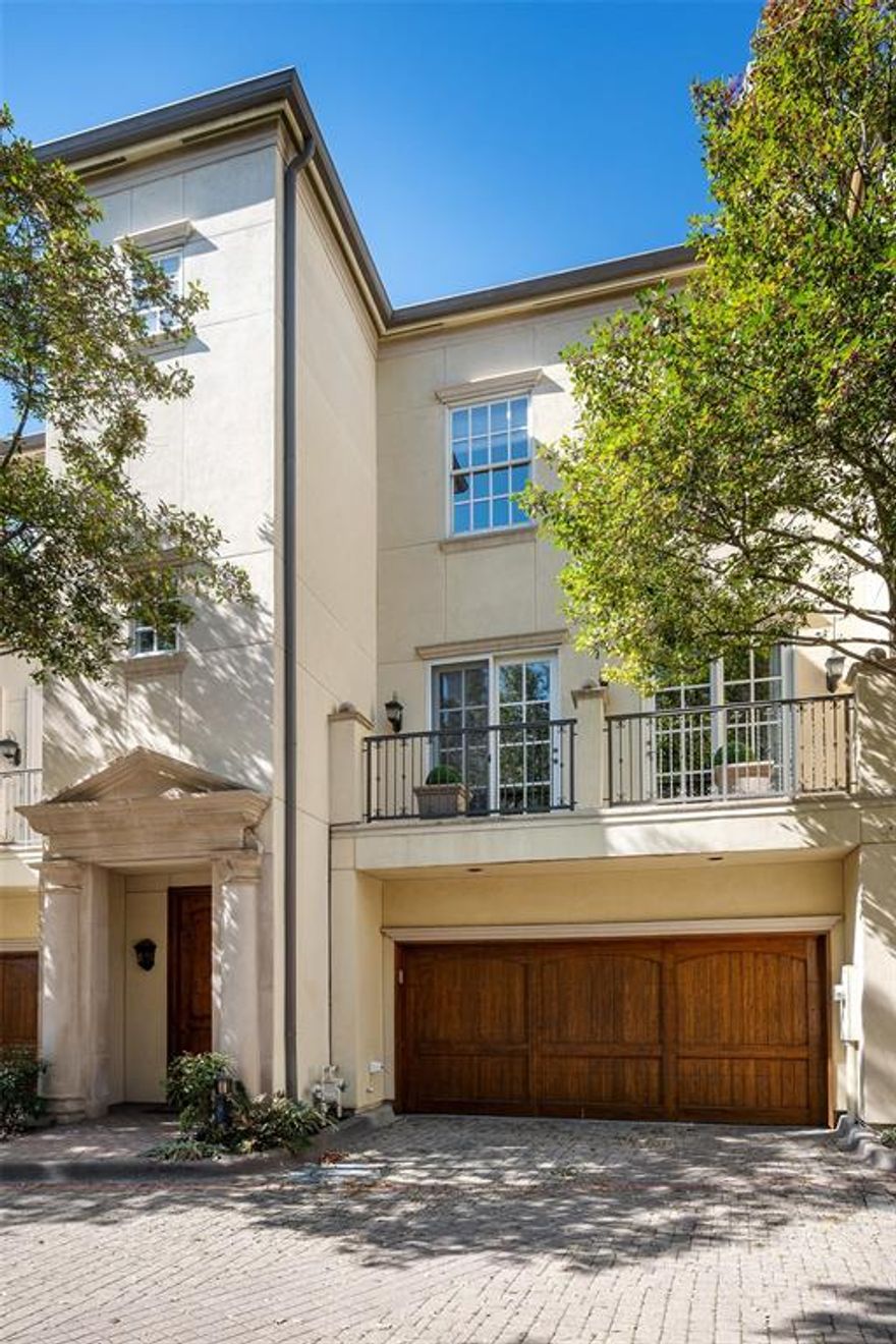 Luxury meets lifestyle in this gated Cascada at Turtle Creek residence, where three-story elevator living pairs effortlessly with direct access to the Katy Trail. European-inspired architecture, iron balconies, and a private motor court create a distinguished arrival, while an elevator provides seamless access to all levels. Light-filled interiors feature soaring ceilings, rich hardwood floors, gracious entertaining spaces, and a chef’s kitchen with marble countertops, professional-grade appliances, and generous island seating. A beautiful home office or library offers a refined and private work retreat. All three bedrooms include en suite baths, highlighted by a serene primary suite with spa-like marble bath and expansive custom closet. A private courtyard with stone terrace and built-in grill opens directly to the Katy Trail, blending lock-and-leave luxury with one of Dallas’ most sought-after lifestyles.