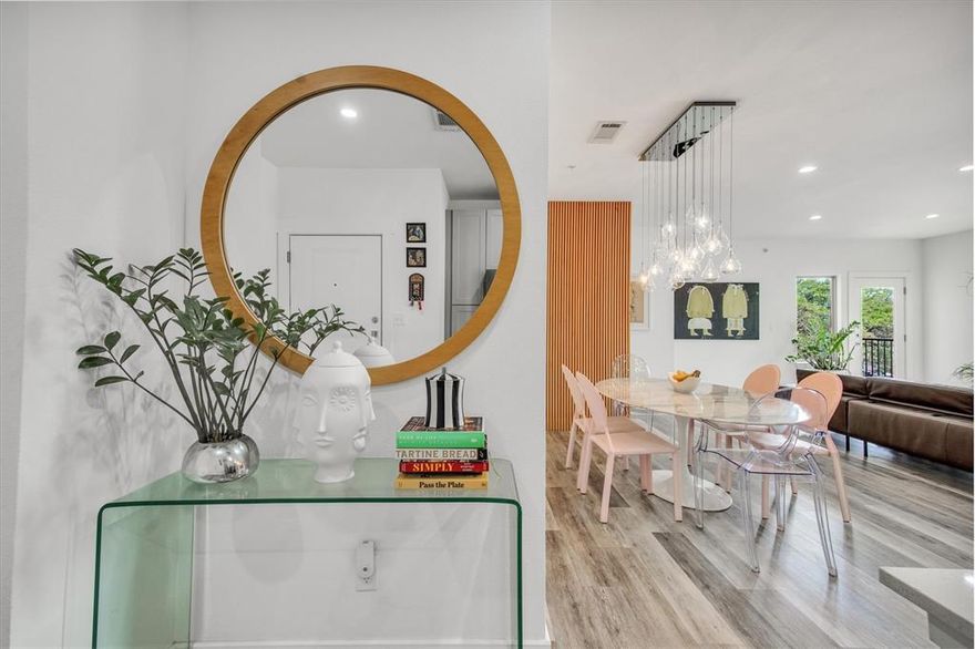 Located in the heart of Lower Greenville, this MOVE-IN READY condo offers easy access to dining, shopping, nightlife, and more, all while being slated to highly sought-after Mockingbird Elementary.

Grab breakfast at the Corner Market and flower shop, enjoy dinner at Sundown before catching live music next door at the Granada, or unwind on the patios at Gloria’s and Snuffer’s — all just moments from your front door.

This SECOND FLOOR CORNER UNIT WITH NO NEIGHBORS ABOVE with lots of natural light and features city views accented by mature trees. Thoughtful upgrades include RECESSED SMART LIGHTING CONNECTED TO GOOGLE HOME HUB, ADDED CEILING FANS, UPGRADED LIGHTING, CUSTOM WINDOW TREATMENTS, WHITE OAK ACCENT WALL, SOLID WOOD BARN DOORS, FRAME-LESS GLASS SHOWERS, CUSTOM CLOSET AND STORAGE SYSTEMS, and a TURFED BALCONY designed for low-maintenance living. Engineered hardwood flooring throughout and elevated designer finishes create a stylish and functional turn-key home.

Ask to see the virtual tour!
