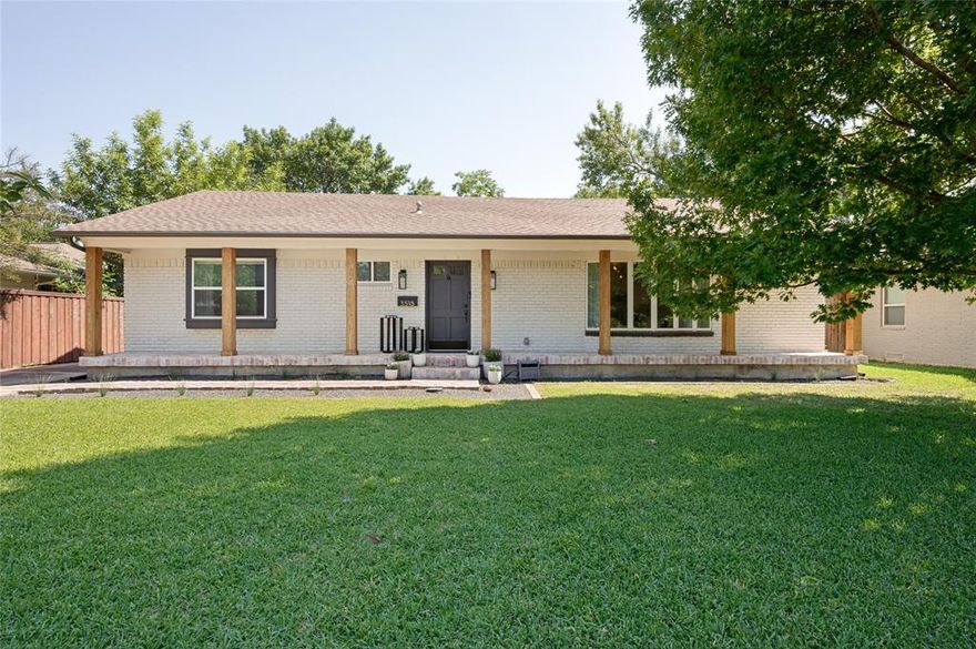This beautifully remodeled 4-bedroom, 3-bath home in North Dallas offers a great combination of space, updates, and location. The 1.5-story home features an open kitchen, living, and dining layout that’s perfect for entertaining and everyday living. The updated kitchen includes plenty of cabinet space and modern finishes throughout. Refinished hardwood floors and updated tile give the home a clean, refreshed feel. The spacious primary suite features a large bathroom with vessel sinks, a garden tub, and walk-in closets. The home also includes an attached two-car garage for convenient parking and storage. Step outside to a private backyard with mature landscaping, a covered patio, and an 8-foot privacy fence with gated entry. This move-in ready home has so much to offer—come see it today!