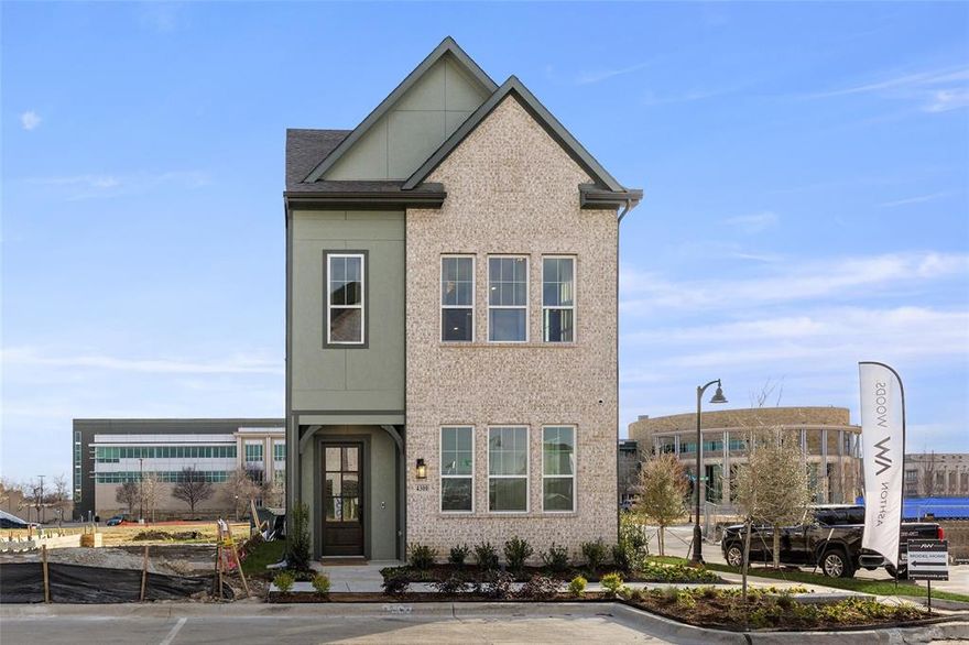 MLS# 20641706 - Built by Ashton Woods Homes - Ready Now! ~ New home 15 miles N of downtown Ft. Worth in North Richland Hills within new City Point Community minutes to loop I-820, I-35W, SRT 121, and I-30.  This new home is a 3-story, 4-bedroom, 3.5 bath home decorated with the Rockwell Premium collection. Painted brick and a 6-panel mahogany front door. Kitchen Energy Star Whirlpool stainless steel appliances,  undermount stainless steel single bowl sink, solid surface quartz countertops, extra white 42-inch shaker cabinets, artic white ceramic backsplash tile, arbor matte black faucet, matte black pendant lighting, pull-out waste basket, dishwasher, built-in microwave and oven. The owner’s suite offers a bedroom ceiling fan, a large walk-in closet, double sink vanity with gibson black faucets, a linen closet, shower with ceramic tile, & ceramic tile flooring.