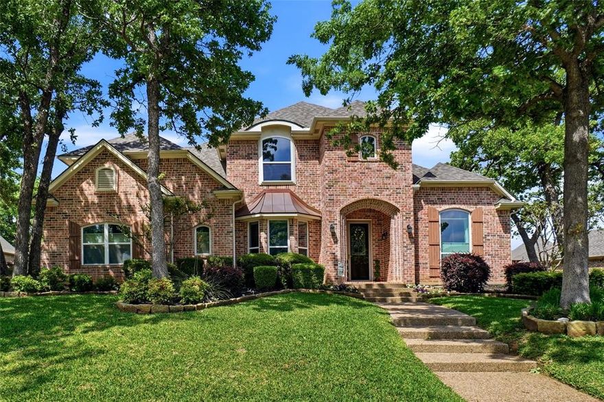 Welcome to 1407 Micah Way, perfectly situated on a beautifully wooded cul-de-sac lot in the highly sought-after gated community of Twin Lakes. This immaculate custom home offers an exceptional blend of timeless elegance and modern energy efficiency. The fully updated kitchen is a chef’s dream, featuring gorgeous granite countertops, stainless steel appliances, custom cabinetry, and a gas cooktop—ideal for both everyday living and entertaining. The bathrooms have also been tastefully renovated, enhancing the home’s sophisticated appeal. The spacious primary suite serves as a private retreat, complete with an oversized walk-in closet and a spa-like atmosphere reminiscent of a five-star resort. A dedicated home office provides the perfect space for remote work or quiet study. Designed with flexibility in mind, the home includes two bedrooms downstairs and two upstairs, accommodating a variety of lifestyles. The versatile game room doubles as a media room, making it perfect for hosting gatherings or creating a fun space for family and guests. Step outside to your own backyard oasis, where a sparkling blue pool, covered patio, and outdoor kitchen create the perfect setting for relaxing and entertaining during warm Texas days. Residents of Twin Lakes also enjoy access to two private lakes, and Bear Creek Park is within walking distance, offering even more opportunities for outdoor recreation. Energy efficiency and peace of mind come with major updates, including fully replaced HVAC systems, a tankless water heater, and new windows and roof installed in 2021.