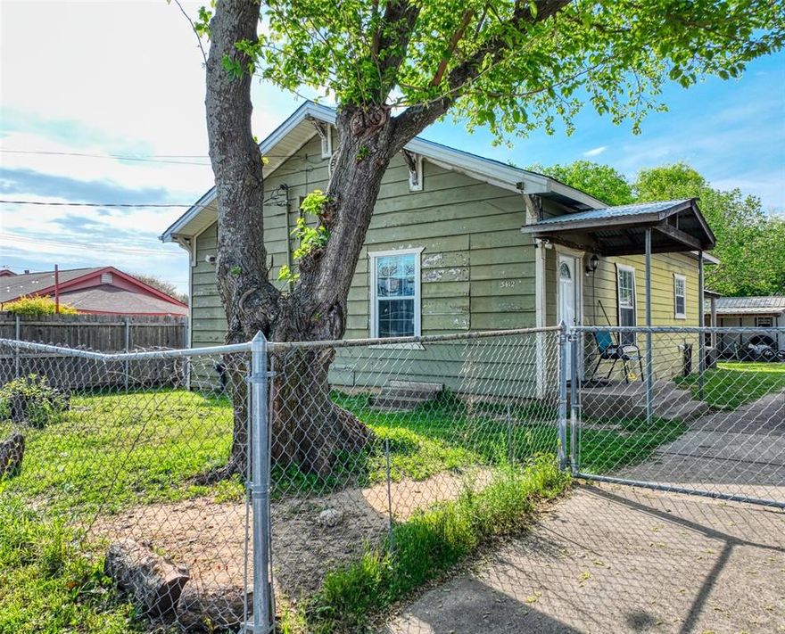 This charming 2 bedroom, 1 bath home is located in an established Dallas neighborhood with convenient access to major highways, shopping, and dining. Property features a functional and efficient floor plan with a light-filled living area that flows seamlessly into the dining-kitchen space, perfect for both everyday living and entertaining. The kitchen offers ample cabinet storage and counter space, making meal prep easy and enjoyable. Both bedrooms are well-sized and versatile, ideal for guests, a home office, or additional living needs. The updated bathroom features a walk-in shower (no tub), offering a clean and modern touch. Step outside to a spacious backyard with plenty of room for outdoor entertaining under the  covered patio. A storage shed is located in the backyard, and the owner is leaving additional building materials for future improvements or customizations. Whether you're a first-time homebuyer, investor, or looking to downsize, this property offers great potential and value.