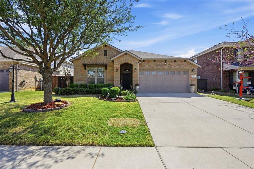 Welcome to this upgraded 3-bedroom, 2-bath home with a versatile flex space, designed for modern living and entertaining.
Open-concept layout connects the living, dining, and kitchen areas. Premium vinyl flooring extends throughout all bedrooms, while brick accents at the front entrance and porch enhance curb appeal.
The living room features an electric fireplace, accent wall, and TV-ready setup. The spacious primary suite includes a bay window, abundant natural light, and a custom walk-in closet, with ample storage throughout the home.
Enjoy a private backyard with a privacy fence, built-in outdoor kitchen, and ambient lighting—ideal for relaxing or entertaining.
Energy-ready with power plant connection capability. Move-in ready with thoughtful upgrades throughout.