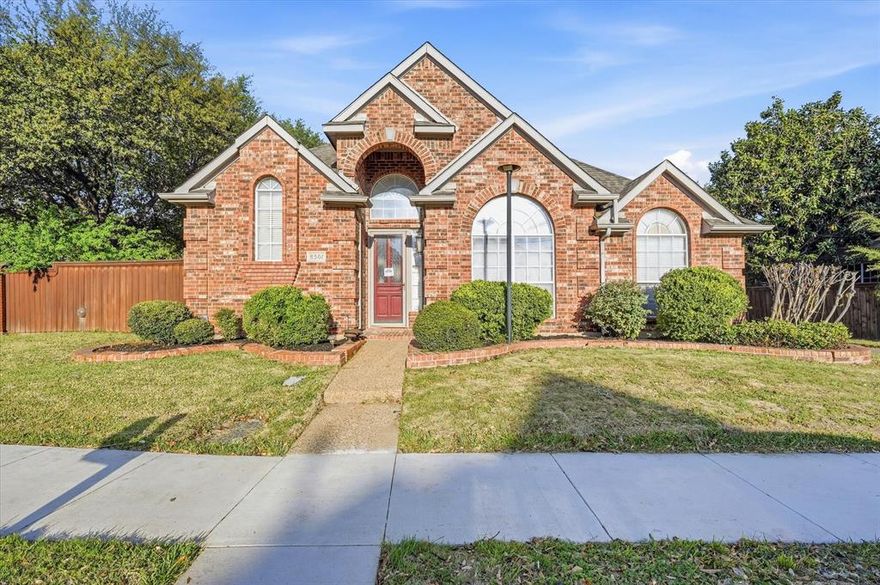 **4-3-26**MULTIPLE OFFERS--All offers due by Sunday 4-5 at 12AM for seller will review on Monday 4-6-26-ALL OFFERS SUBJEC TO FINAL INVESTOR APPROVAL** ALLOW 2-3 BUSINESS DAYS FROM 4-6-26 FOR A RESPONSE**

Excellent opportunity to own a beautifully maintained single-story home on a desirable corner lot in the heart of Valley Ranch, zoned to Carrollton ISD’s highly sought-after Ranchview schools. This thoughtfully designed 3-bedroom, 2-bath residence features an inviting open layout with vaulted ceilings, hardwood floors, crown molding, and plantation shutters throughout. The kitchen is a true standout, showcasing crisp white cabinetry, granite countertops, stainless steel appliances, and a stylish backsplash, all seamlessly flowing into the main living areas—perfect for both everyday living and entertaining. Retreat to the spacious primary suite, complete with a charming bay window sitting area and a private ensuite bath featuring dual sinks. Step outside to your own private backyard oasis, highlighted by a built-in gas grill and a board-on-board fence—ideal for relaxing or hosting gatherings. Enjoy a prime location just minutes from Ranchview High School, with easy access to nearby trails, parks, shopping, and dining. Don’t miss this exceptional opportunity—schedule your showing today!