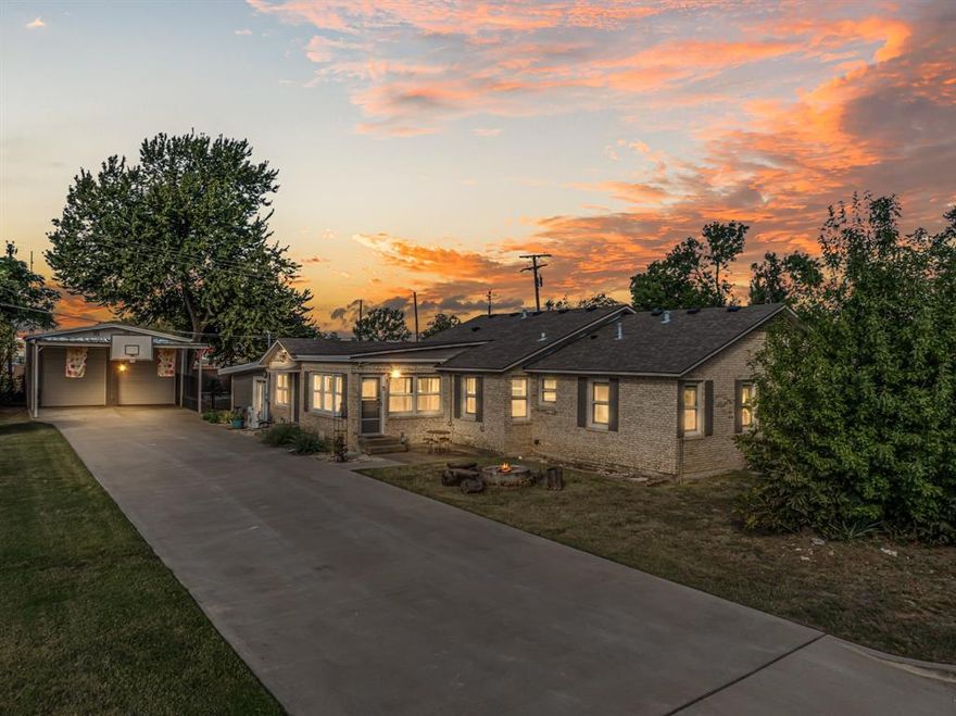 Come see this beautifully remodeled 4-bedroom home on a large corner lot with a Workshop! Beyond the amazing location and versatile floorplan, this house has been upgraded inside and out in the places that count. From the roof to the floors (including subfloors) to the new windows (many tilt open), HVAC, plumbing, and electrical updates to the 130' of flatwork in the driveway, the remodel has been extensive. The isolated Primary Suite is spacious and features a large walk-in closet as well as a beautifully tiled shower and oversized jetted tub. The 896sf workshop has 2 Bay Doors that are 10'6x10' and has been rewired for 900Amp service with compatibility to 220V as needed. The carport is 23.5ft wide and hosts a Regulation-Size & Height Basketball hoop mounted on the front. Privacy fencing includes a gate for vehicle access as needed, and there are multiple patios around the home to enjoy. This is a unique property with so much to offer!
