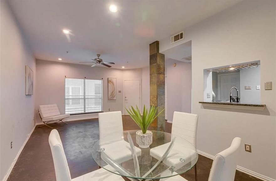 Newly Renovated One Bedroom in the Desired Oak Lawn Neighborhood. Welcome to the Newly Renovated One Bedroom in the Desired Oak Lawn Neighborhood, a gem in the heart of Dallas, TX. This condo offers a perfect blend of comfort and style with its one spacious bedroom and a fully renovated bathroom featuring a tub-shower combo and a stylish pedestal sink. The kitchen is equipped with modern stainless-steel appliances, and the living area boasts recessed lighting and stained concrete floors, adding a touch of elegance to the space. The condo also features a generous walk-in closet, providing ample storage space. The gated community ensures your security and peace of mind, while the community pool offers a refreshing escape on hot summer days. The condo comes with covered and reserved parking, eliminating any parking hassles. As a bonus, we are currently offering a move-in special. Experience the best of Dallas living in this beautifully renovated condo; call today to schedule a tour and don't forget to ask about our deposit free options.