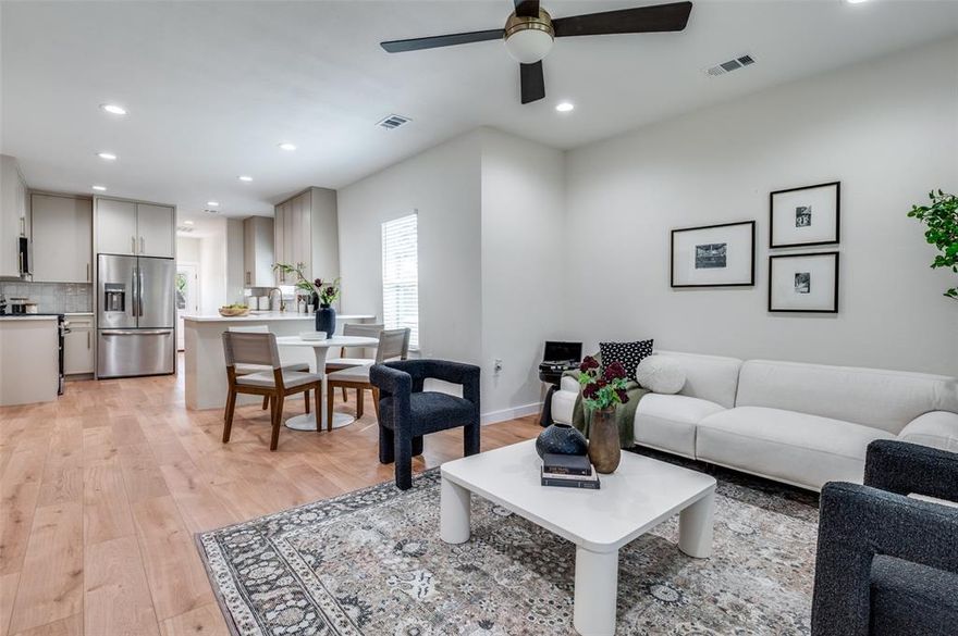 Rebuilt Craftsman less than a mile from the Bishop Arts District, located on a charming crepe myrtle–lined corner lot. Taken down to the studs with all-new windows, doors, electrical, plumbing, bathrooms, siding, and custom cabinetry. Foundation refreshed and certified by a structural engineer.

Efficient open-concept layout with no wasted space. Kitchen features custom-built cabinetry by a local craftsman. New patio extends outdoor living and low-maintenance landscaping.

Priced below appraised value—instant equity opportunity in a prime Dallas location!