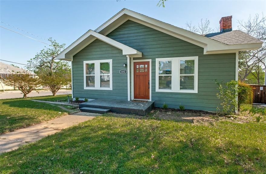 Rebuilt Craftsman less than a mile from the Bishop Arts District, located on a charming crepe myrtle–lined corner lot. Taken down to the studs with all-new windows, doors, electrical, plumbing, bathrooms, siding, and custom cabinetry. Foundation refreshed and certified by a structural engineer.

Efficient open-concept layout with no wasted space. Kitchen features custom-built cabinetry by a local craftsman. New patio extends outdoor living and low-maintenance landscaping.

Priced below appraised value—instant equity opportunity in a prime Dallas location!