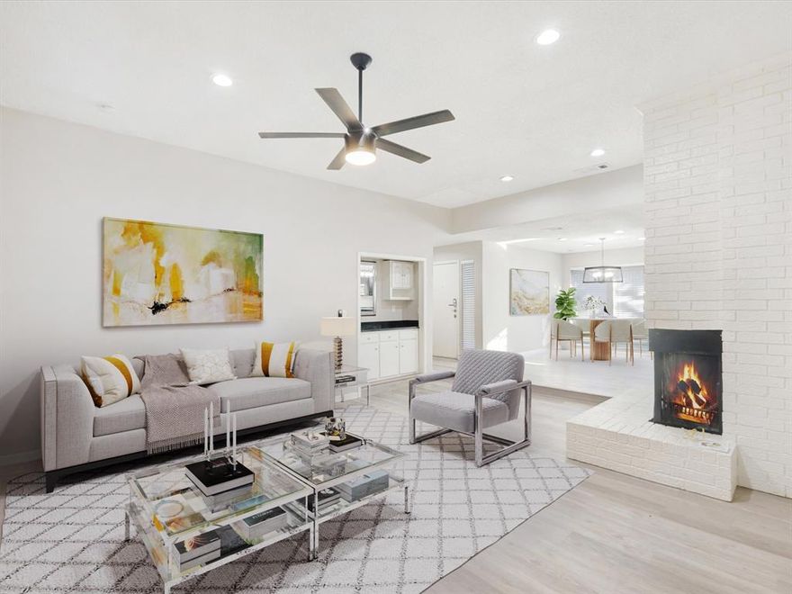 Step into a beautifully refreshed 3-bedroom, 2-bath home offering approximately 1,895 sq ft of bright, open living space. Recent renovations throughout deliver a fresh, inviting environment. The living room anchors the layout with a cozy gas fireplace and flows seamlessly into the dining area and kitchen—ideal for both everyday living and entertaining.

The kitchen is thoughtfully updated with stainless-steel appliances, ample cabinetry and counter space. The primary bedroom enjoys its own bath and generous closet storage, while the additional bedrooms provide flexible use for guests, home office, or growing family. Outside, a private backyard awaits—perfect for relaxing evenings or weekend BBQs.

Conveniently located in a well-connected area of Dallas, this home offers easy access to shopping, dining and major thoroughfares.